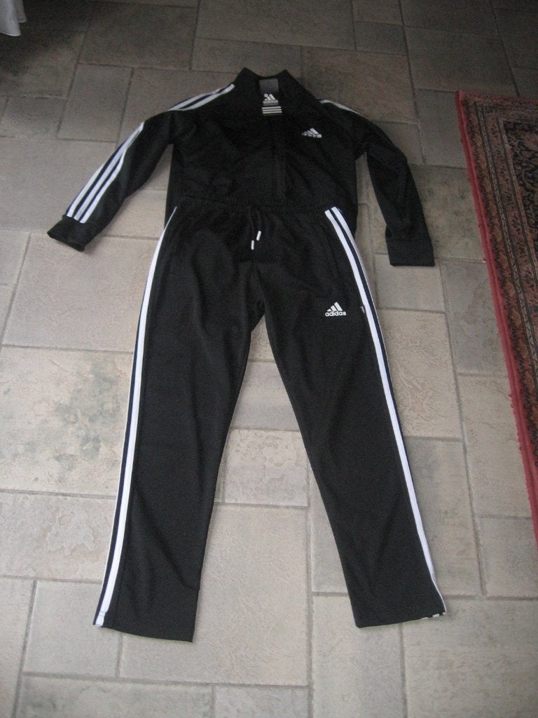 nieuw zwart trainingspak adidas maat smal broek + vest, Ophalen, Adidas, Zwart, Overige typen
