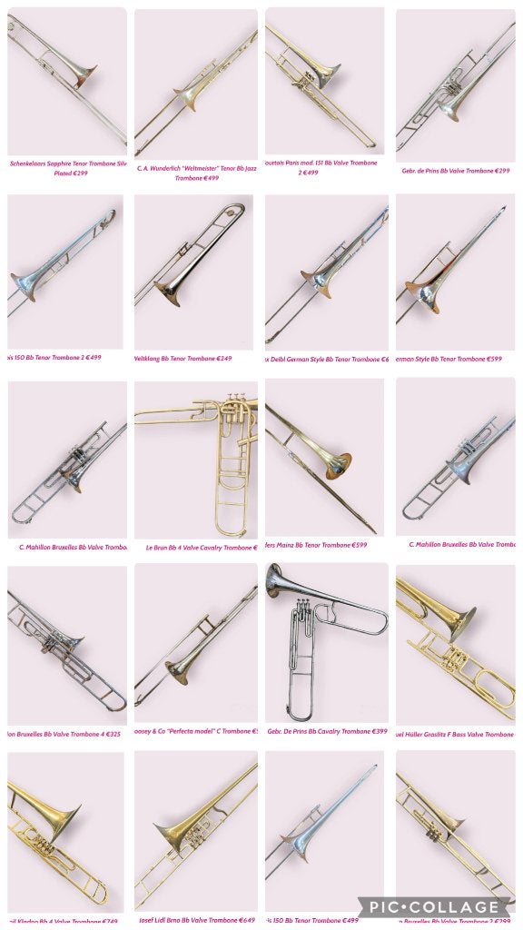 Nous avons plusieurs trombones d'occasion en stock, Musique & Instruments, Instruments à vent | Trombones, Utilisé, Ténor, Enlèvement