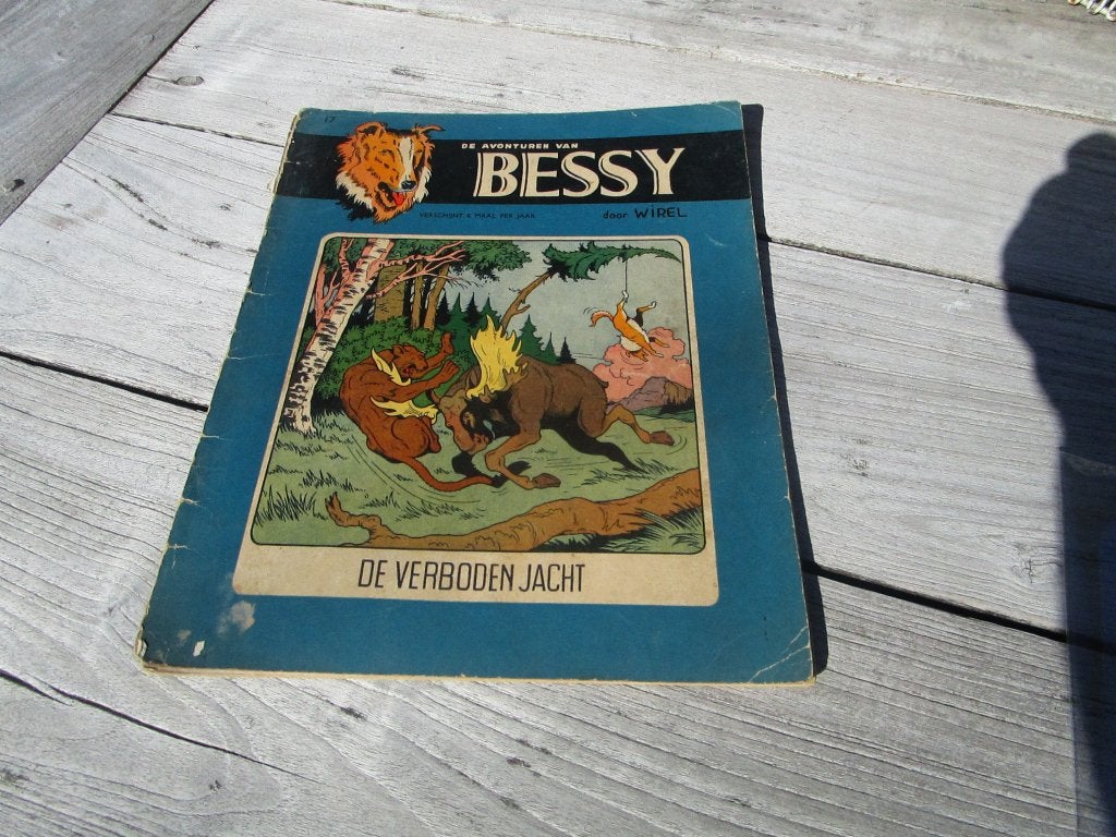 Bessy - De verboden jacht - 1957 - 1e druk, Gelezen, Wirel, Eén stripboek, Ophalen of Verzenden