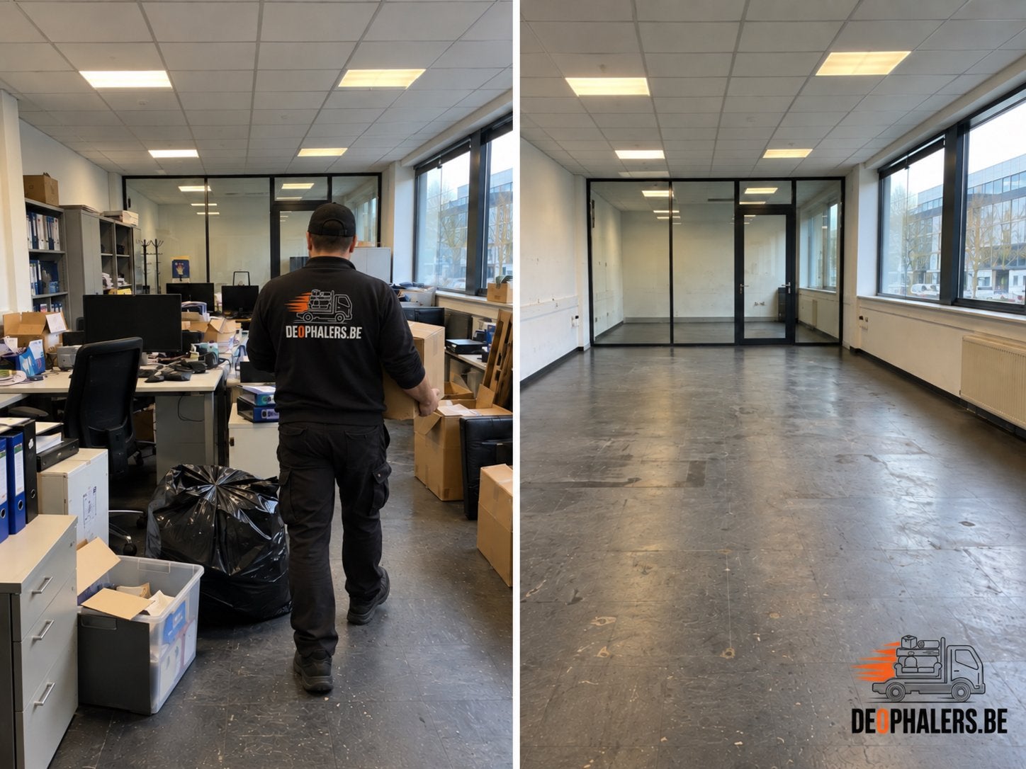 Ontruiming-leeghalen,woning, kantoren, apartemnt, garage