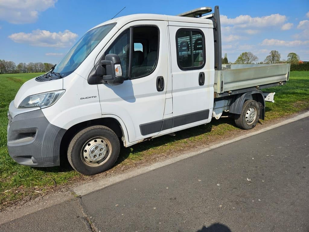 Fiat Ducato 2.3 Multijet Dubbele Cabine Pick-up – 56.000km!!, Auto's, Voorwielaandrijving, Zwart, 4 cilinders, Onderhoudsboekje