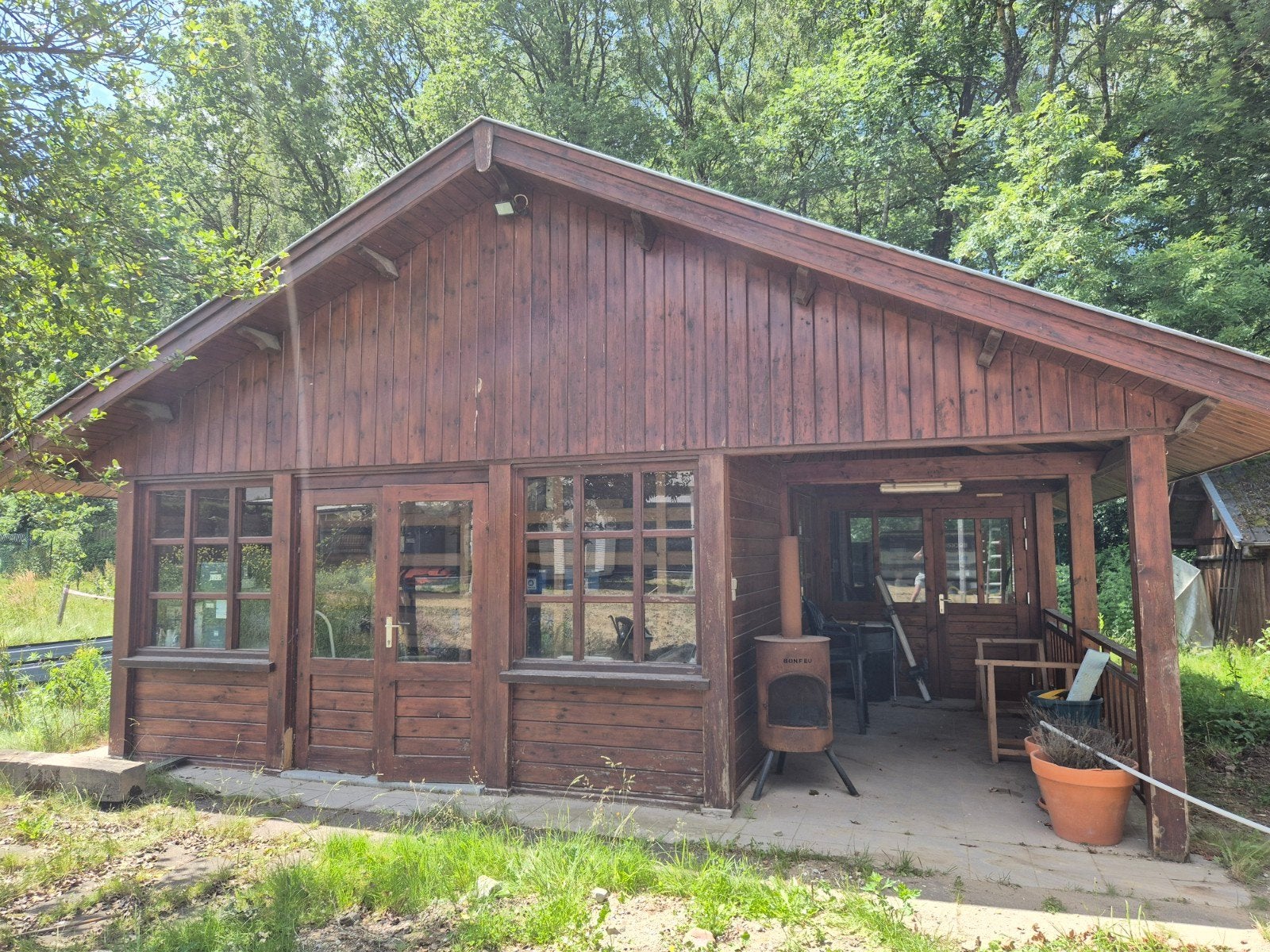 chalet en bois, Enlèvement