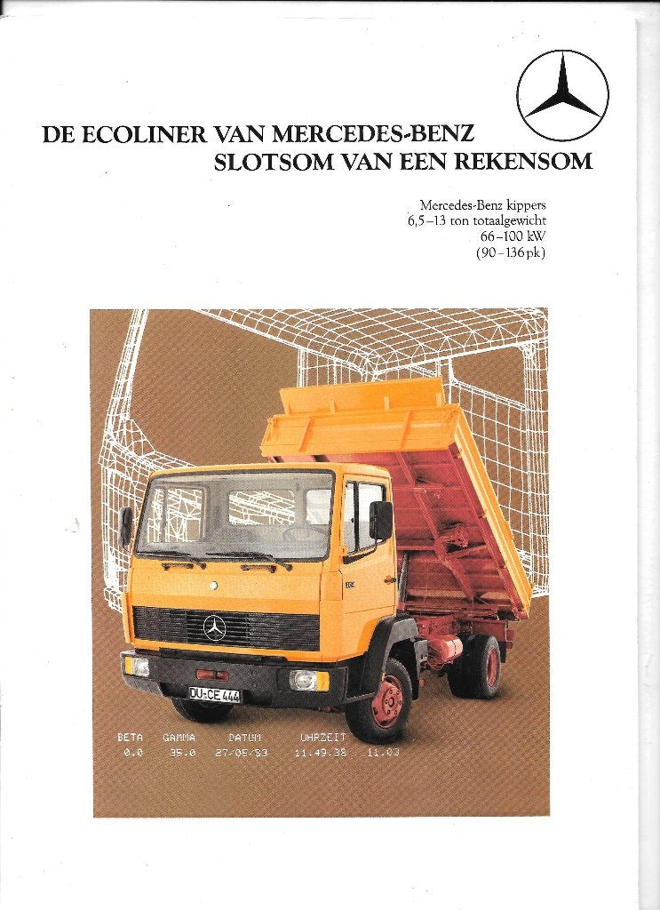 MERCEDES ECOLINER 1987/'88, Enlèvement ou Envoi, Comme neuf, Mercedes