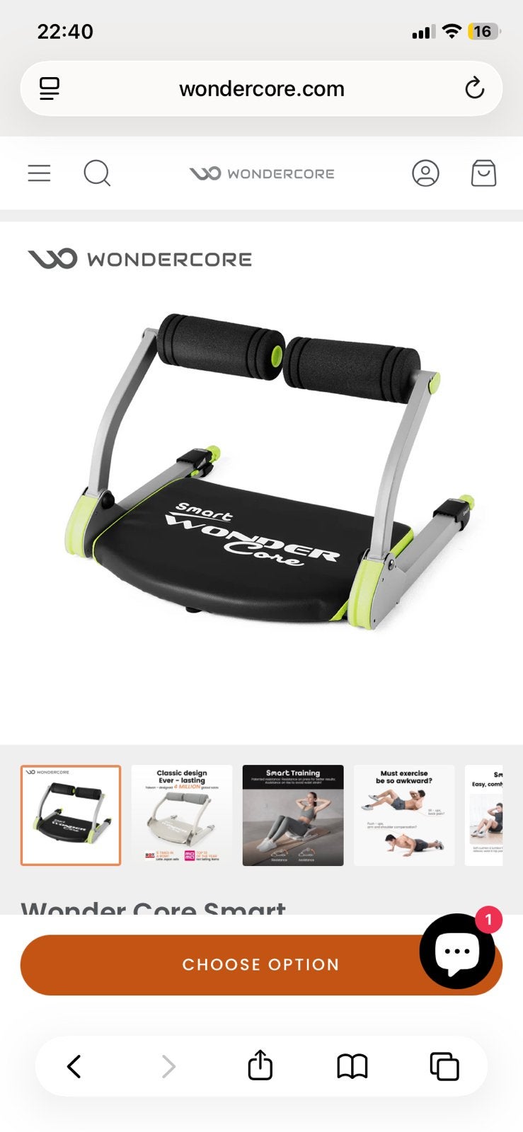 Wonder core fitness machine, Sports & Fitness, Enlèvement, Utilisé, Bras, Autres types