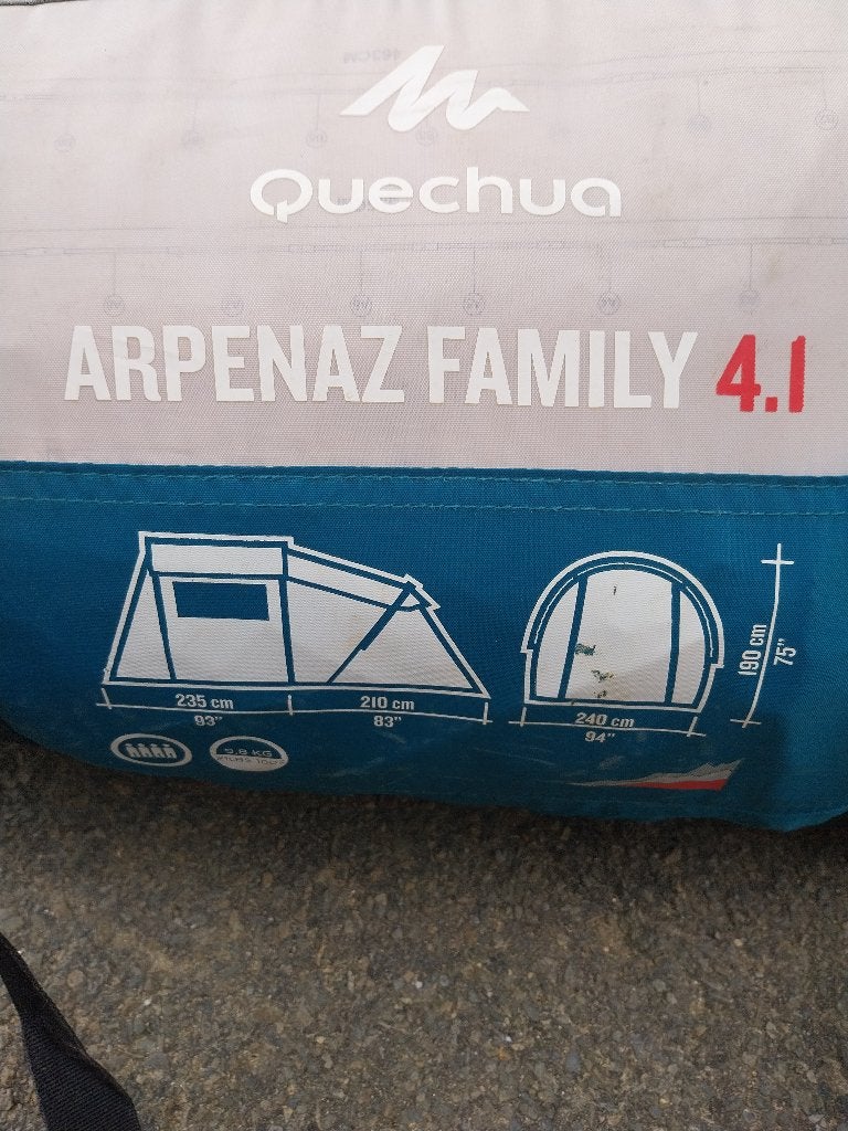 Tante decatlon 4 personen, Ophalen, Zo goed als nieuw, Tot en met 4