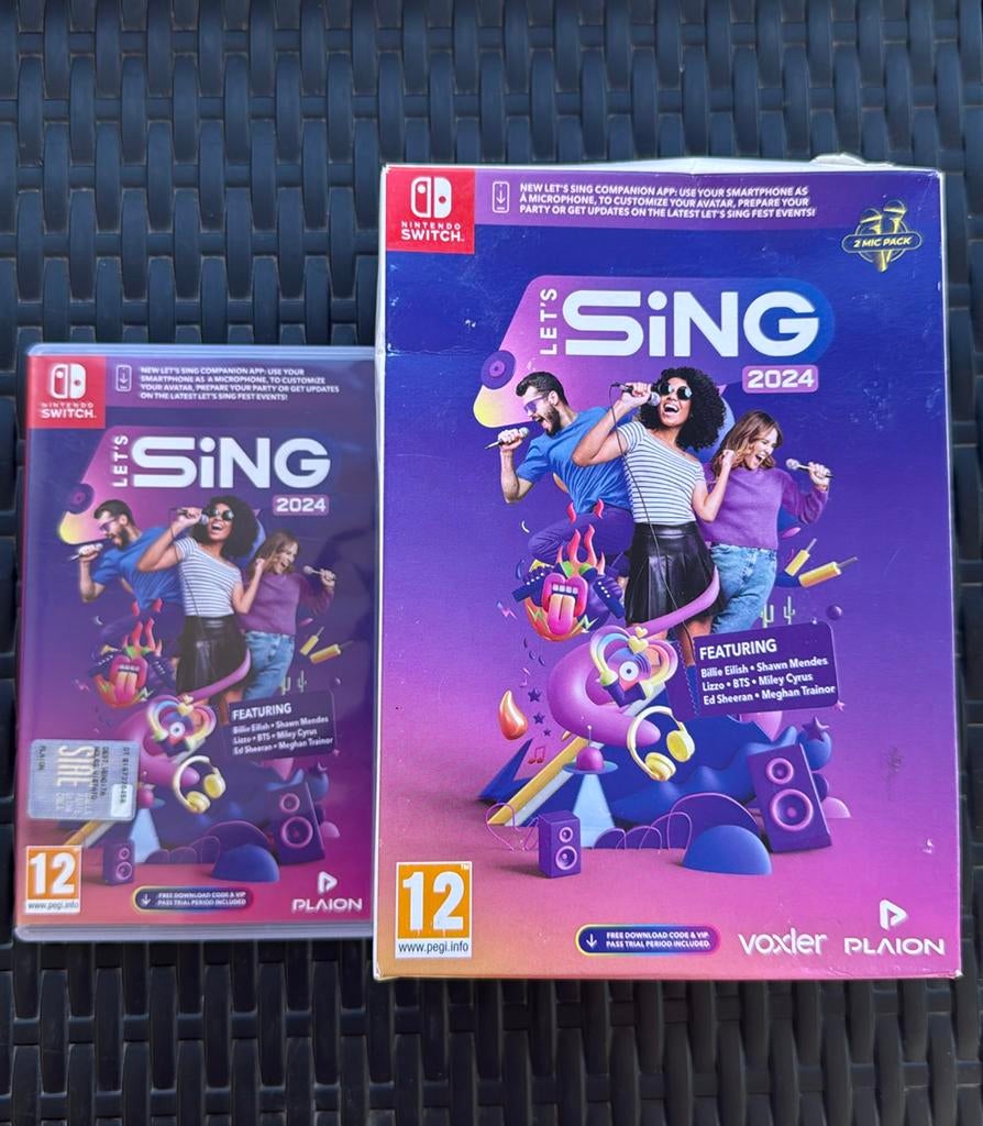 Lets sing 2024 game + microfoons, Games en Spelcomputers, Ophalen, Zo goed als nieuw