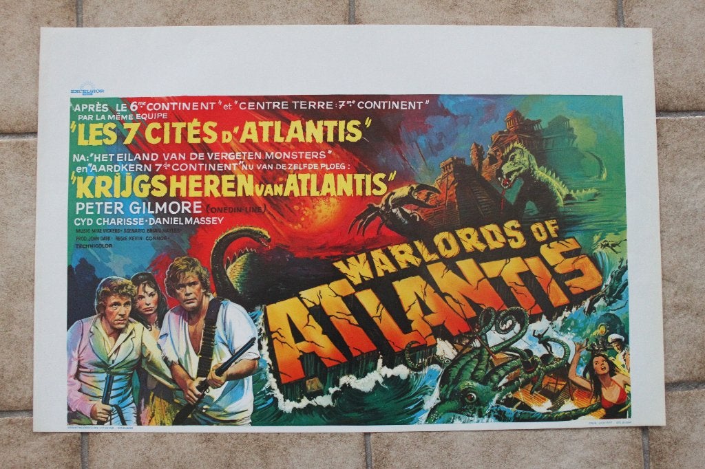 filmaffiche Warlords of Atlantis 1978 filmposter, Verzamelen, Posters, Rechthoekig Liggend, Ophalen of Verzenden, Zo goed als nieuw