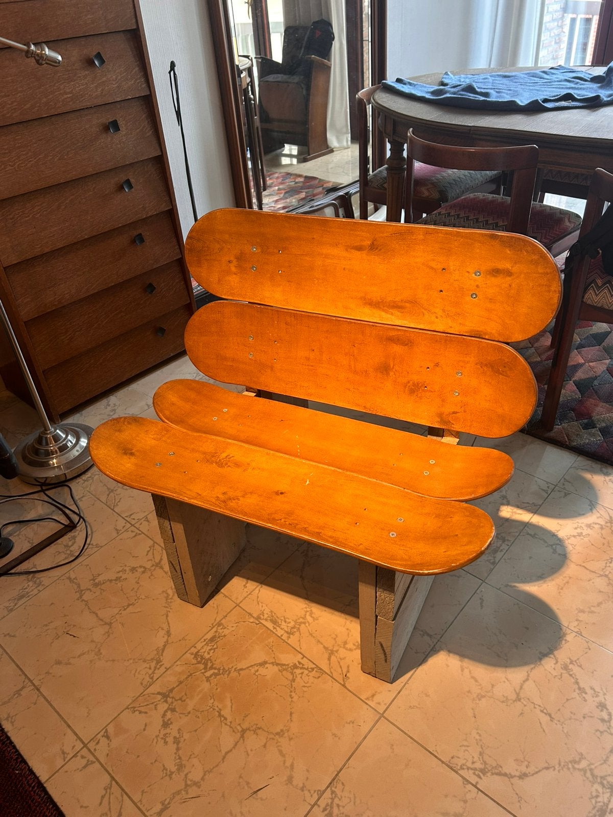 Fauteuil/siège de skateboard, Maison & Meubles, Vintage trendy, Brun, Enlèvement, Utilisé