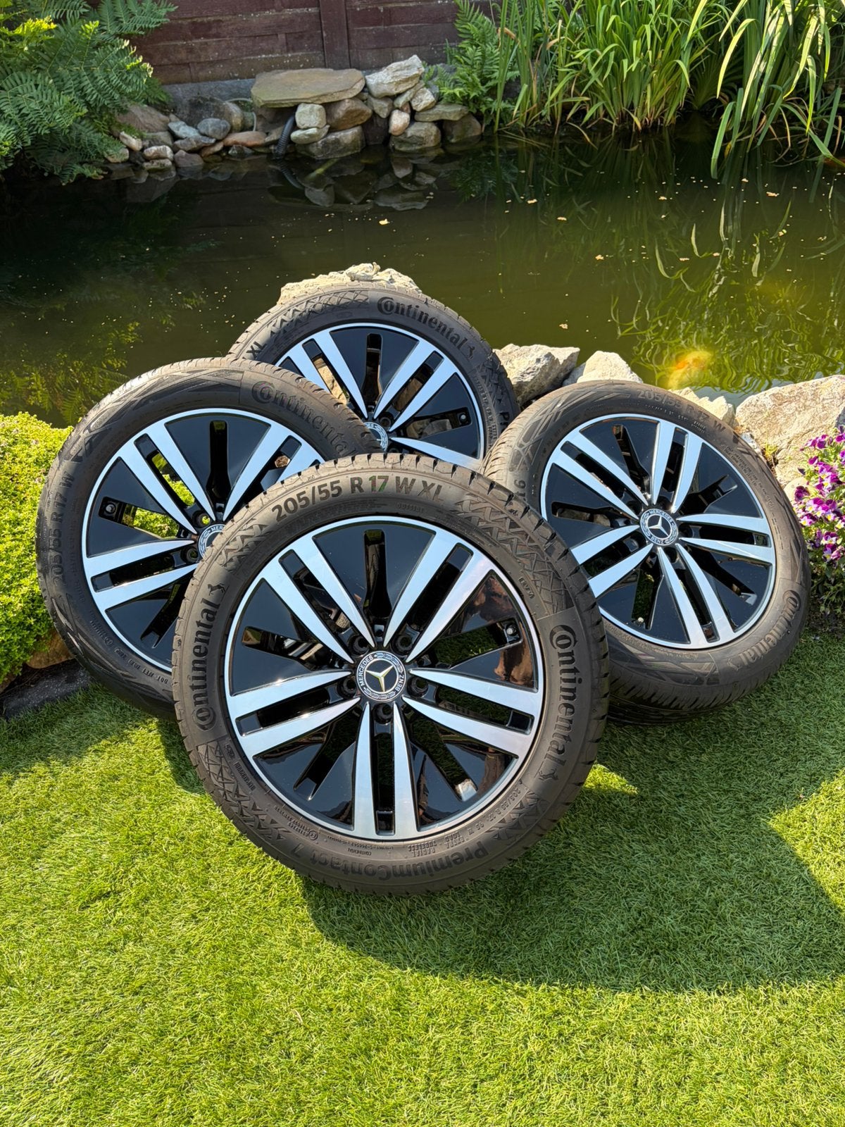 Mercedes velgen met banden, Ophalen, Gebruikt, Banden en Velgen, 17 inch