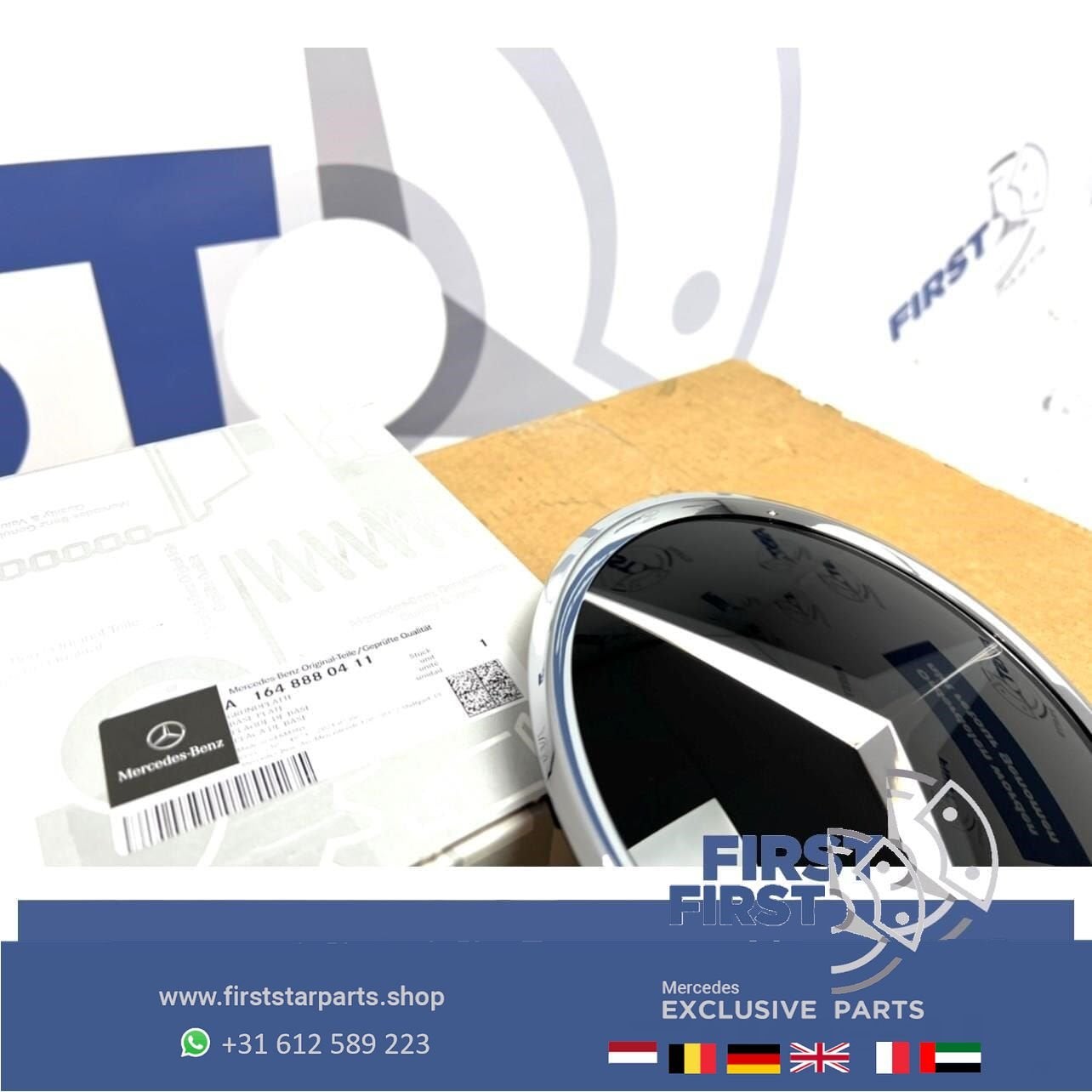 A1648880411 Mercedes AMG STER LOGO GLAS W176 W205 W117 W213, Utilisé, -, -, Enlèvement ou Envoi