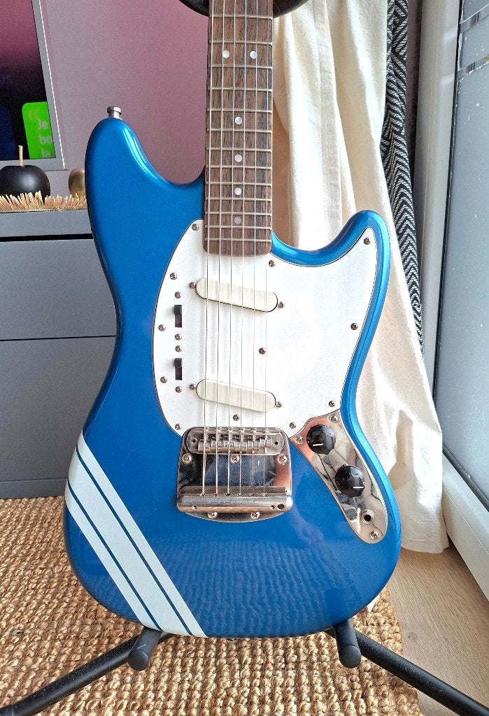 Squier Classic Vibe Mustang Compétition Stripes, Muziek en Instrumenten, Ophalen of Verzenden, Zo goed als nieuw