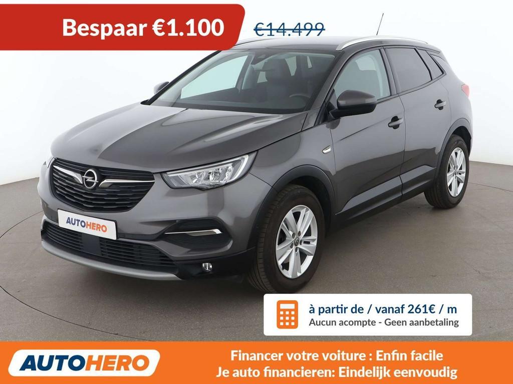 Opel Grandland X 1.2 Turbo Elegance (bj 2021, automaat), Stof, Gebruikt, 1199 cc, 146 g/km