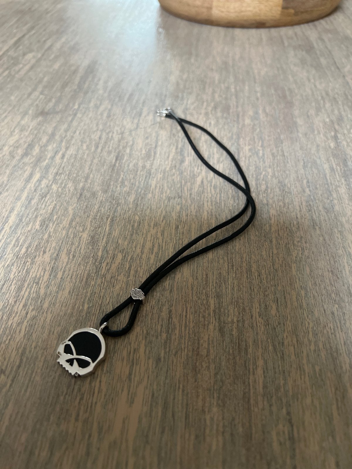 Collier Harley-Davidson Skull, objet de collection, Bijoux, Sacs & Beauté, Colliers, Enlèvement ou Envoi, Comme neuf, Argent