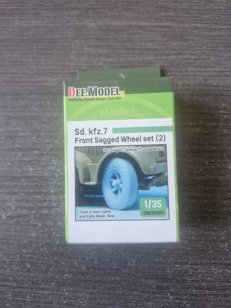 Def.Model 1/35 Sd.Kfz Front Sagged Wheel set (2), Neuf, Enlèvement ou Envoi, 1:32 à 1:50, Camion