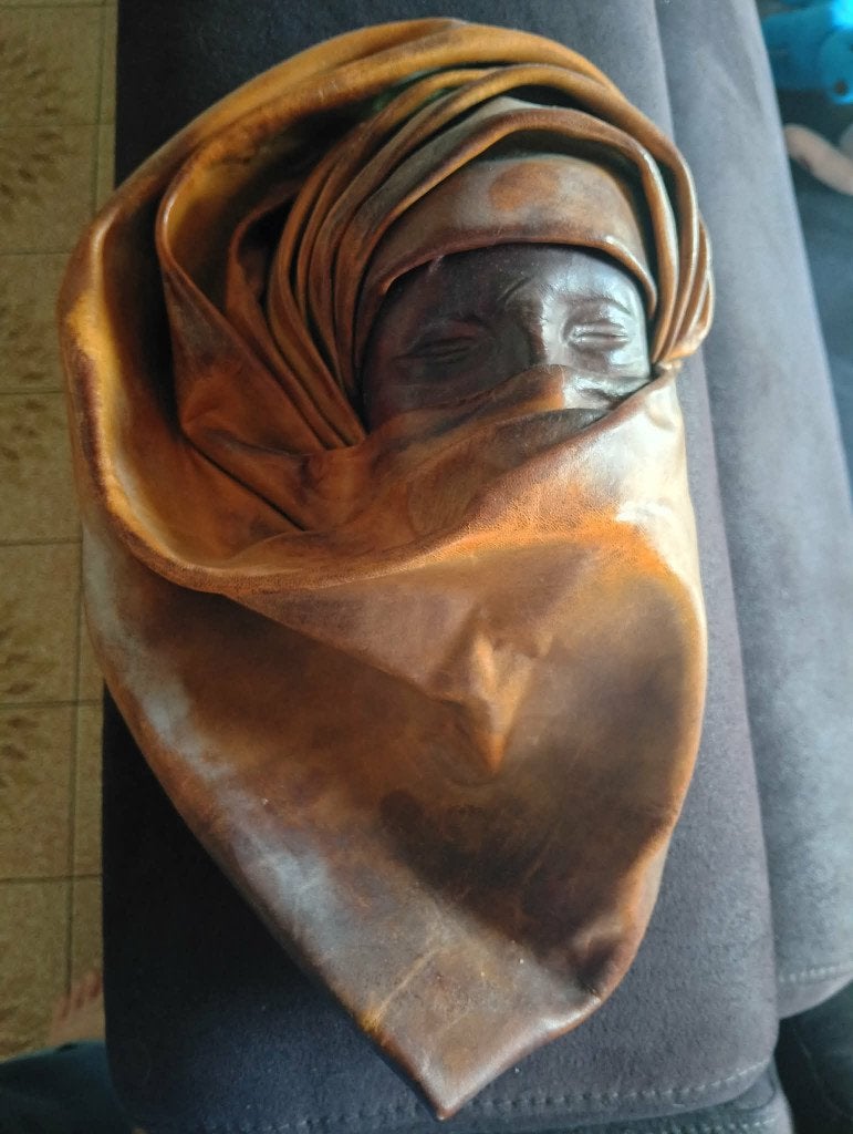 Vintage Handgemaakt Lederen Wandmasker, Maison & Meubles, Accessoires pour la Maison | Peintures, Dessins & Photos, Enlèvement