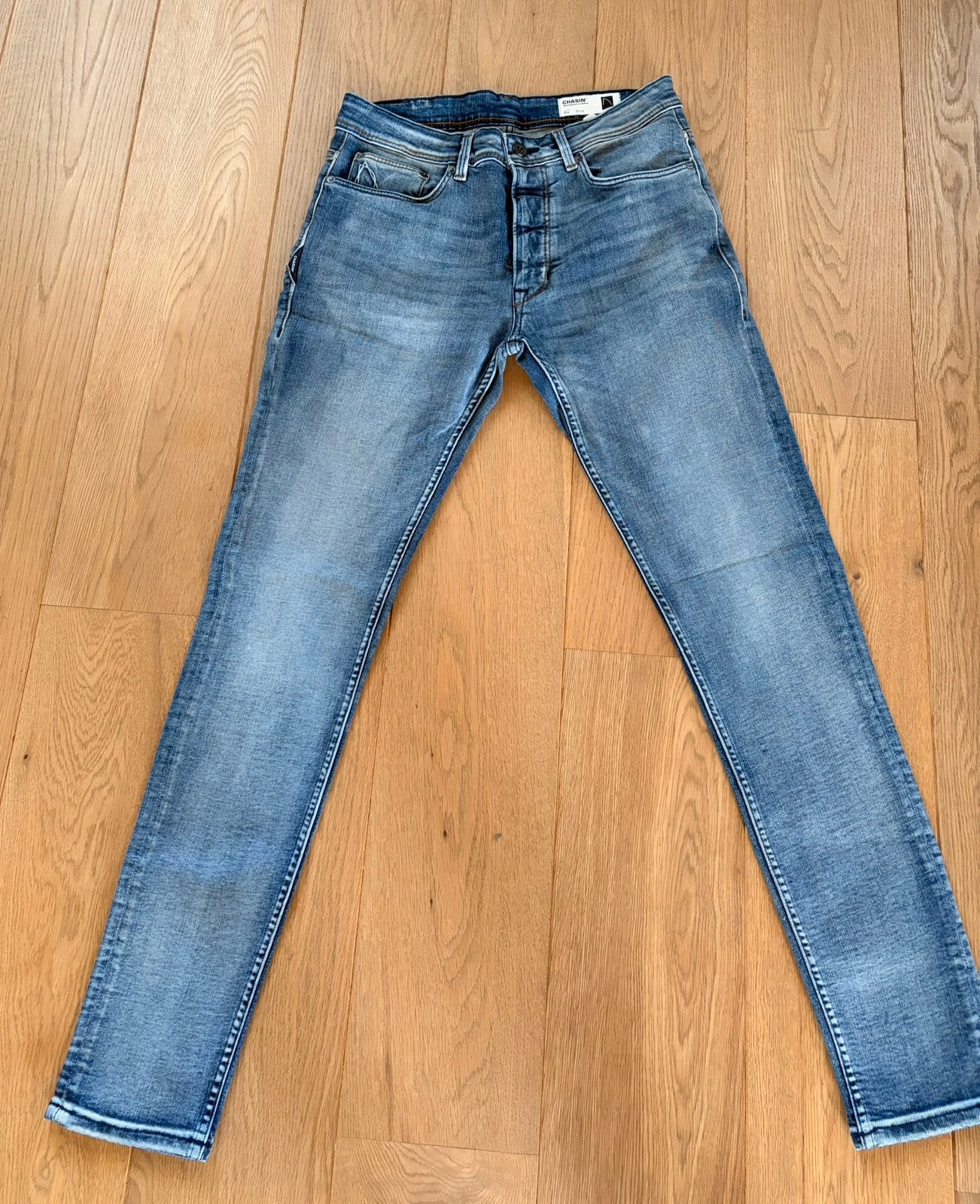 Pantalon Chasin', Enlèvement, Comme neuf, Bleu, W32 (confection 46) ou plus petit