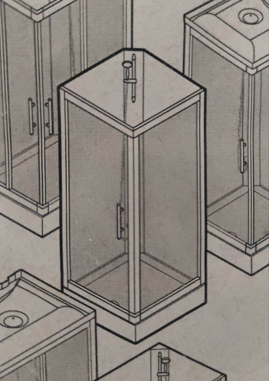 vrijstaande complete glazen douchecabine, Maison & Meubles, Salle de bain | Salle de bain complète, Enlèvement, Utilisé