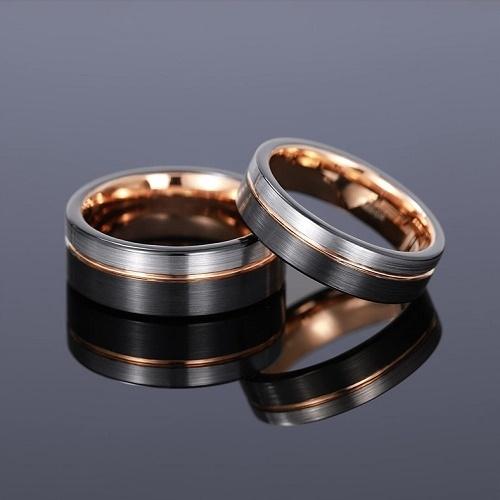 Trouwringen wolfraam - Leon - Diverse maten, Handtassen en Accessoires, Ringen, Overige materialen, Overige kleuren, Verzenden