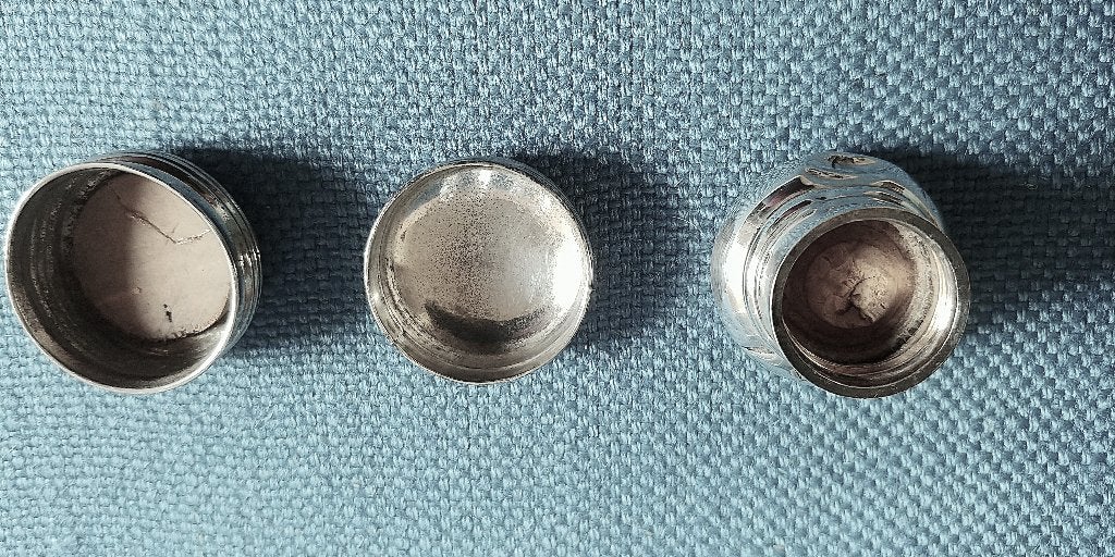 3 Victorian Silver - kristal flesjes, Antiek en Kunst, Ophalen of Verzenden, Zilver