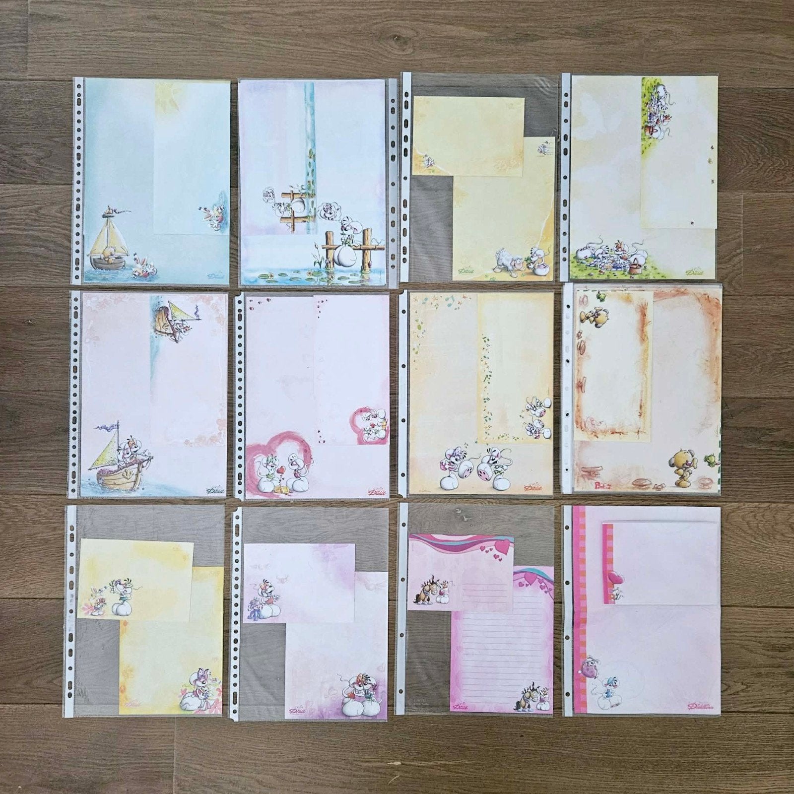 12x Diddl-briefpapier met envelop, Verzamelen, Ophalen of Verzenden, Diddl