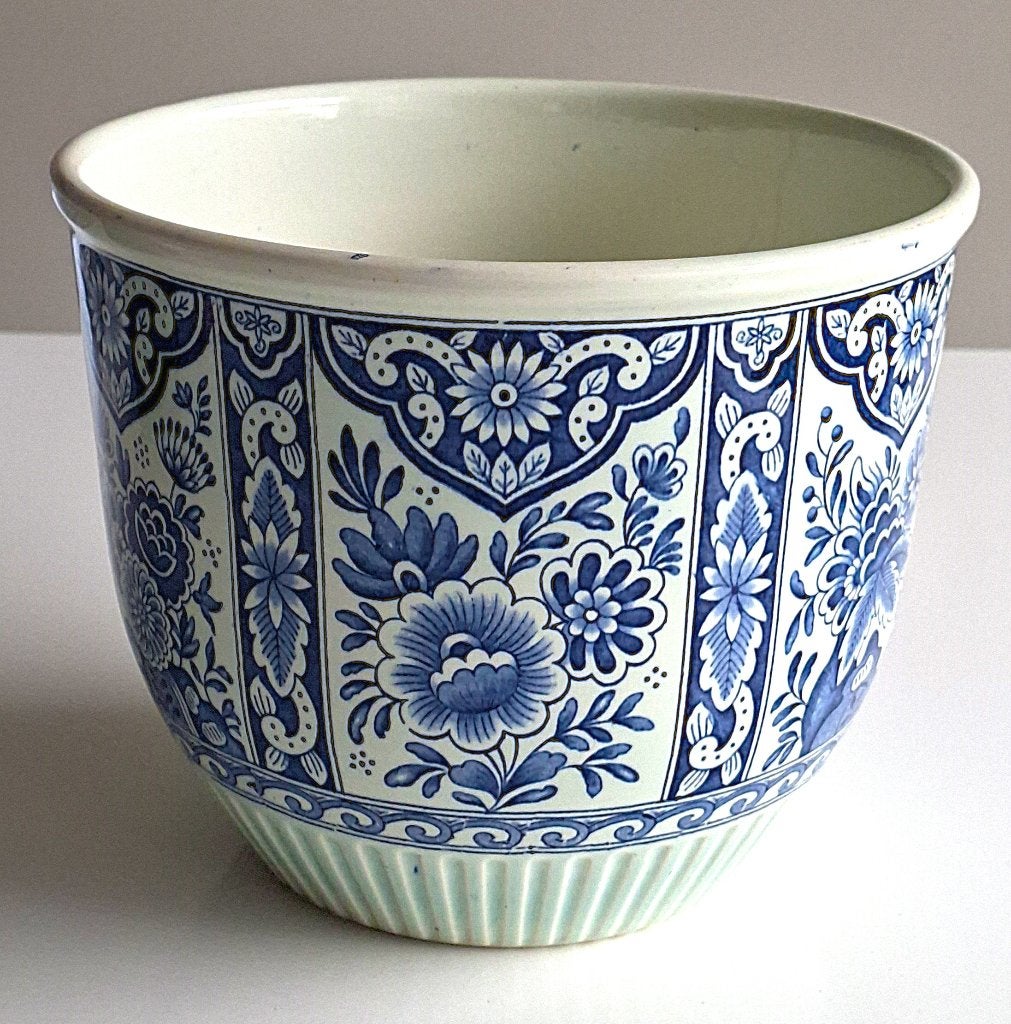 Pot de fleurs vintage Delft Royal Sphinx/Boch modèle M24, Enlèvement ou Envoi, Moins de 25 cm, Utilisé, Intérieur