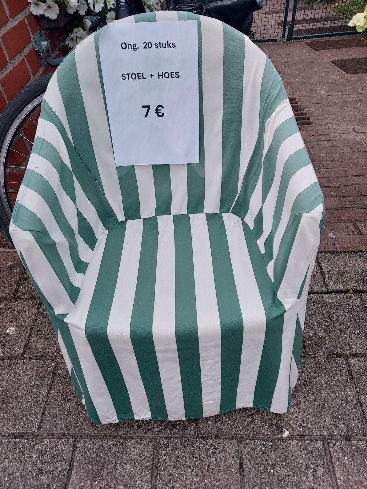 20 chaises avec housses, Jardin & Terrasse, Accessoires mobilier de jardin, Enlèvement
