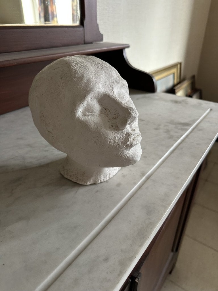 beeld hoofd - dodenmasker ?, Verzamelen, Beelden en Beeldjes, Ophalen of Verzenden
