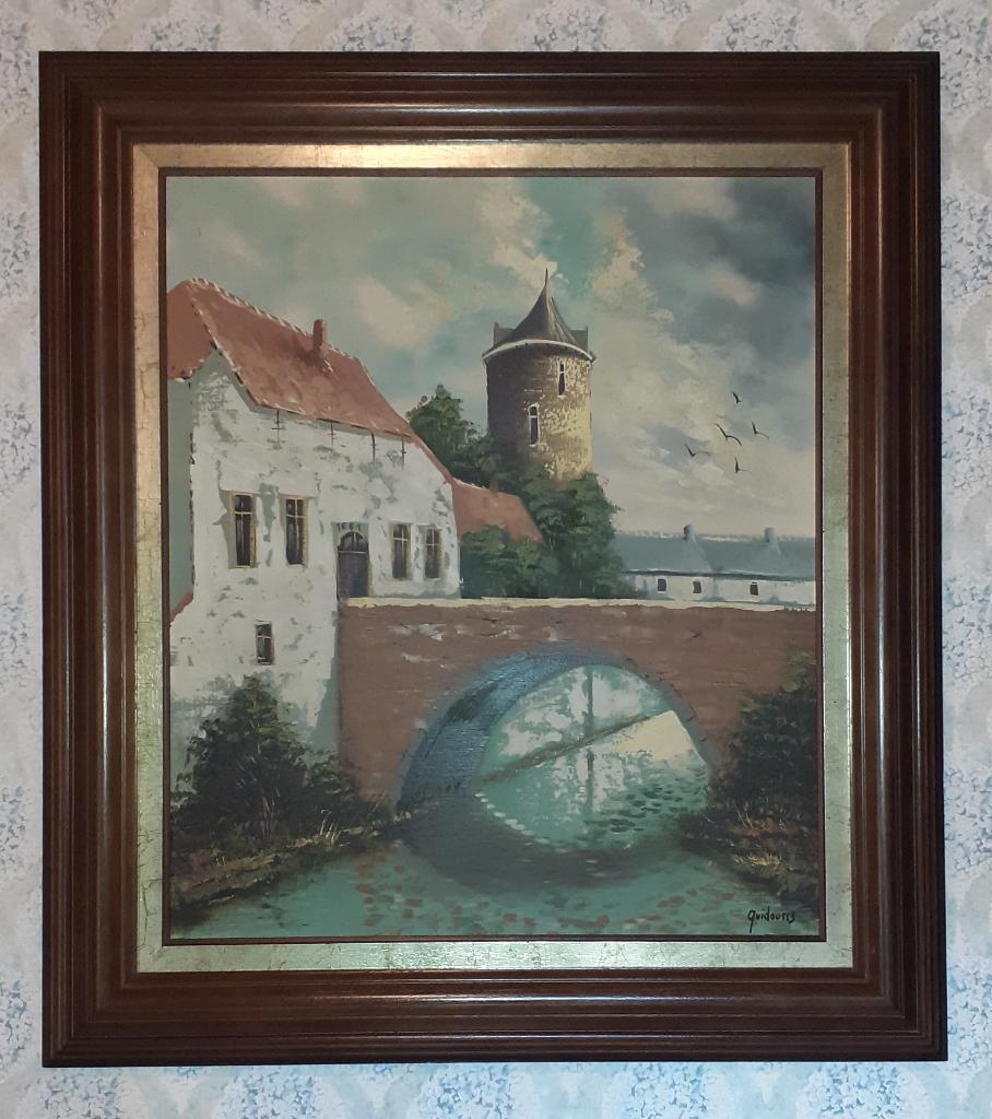 peinture à l'huile sur toile de G. Quidousse, Antiquités & Art, Enlèvement