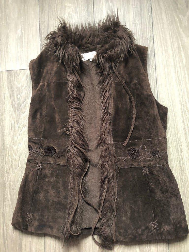 XANDRES jas zonder mouwen, Kleding | Dames, Bruin, Zo goed als nieuw, Xandres, Ophalen