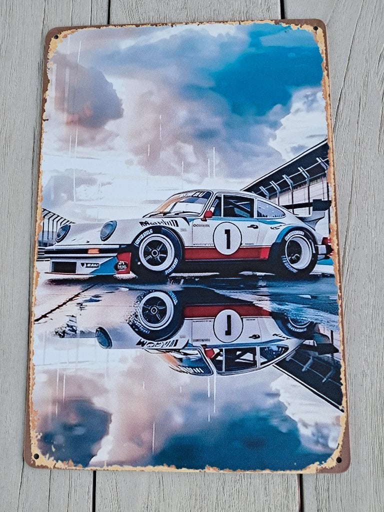 Porsche 911 Carrera RSR Turbo vintage look bord., Ophalen of Verzenden, Nieuw, Auto's