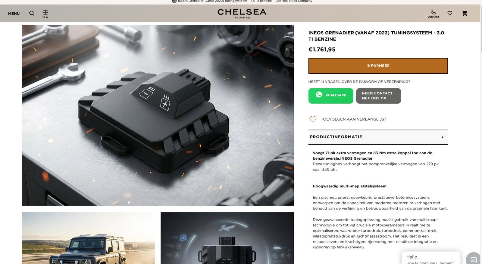 Ineos Grenadier Tuning chip meer vermogen en pk, Ophalen, Gebruikt