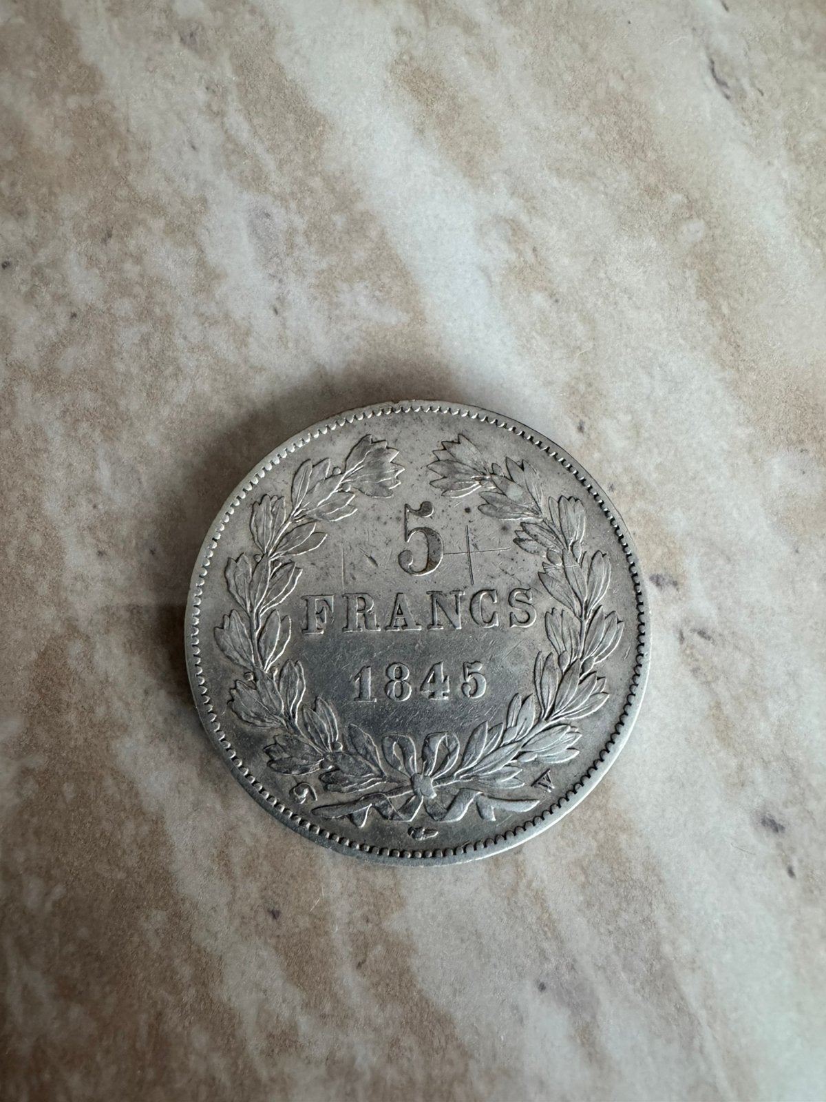 5 Francs 1845 zilver, Enlèvement ou Envoi, Argent