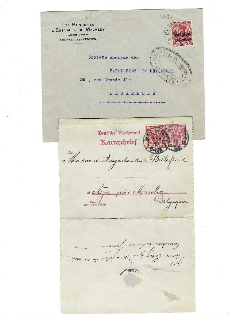 2 poststukken Malmedy, Ophalen of Verzenden