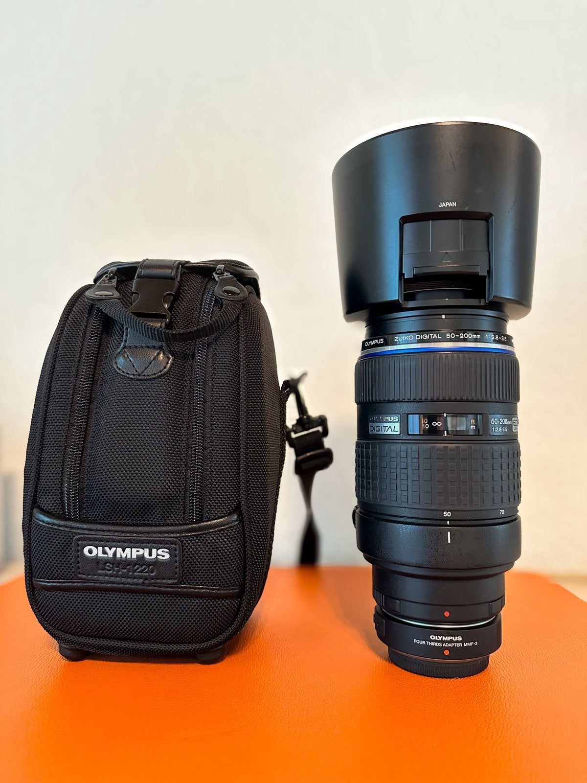 Olympus Zuiko Digital ED 50-200mm f/2.8-3.5 SWD + MMF-3, Audio, Tv en Foto, Ophalen, Zo goed als nieuw