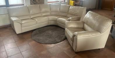 Lederen zetel Natuzzi, Huis en Inrichting, Ophalen, Gebruikt, Leer