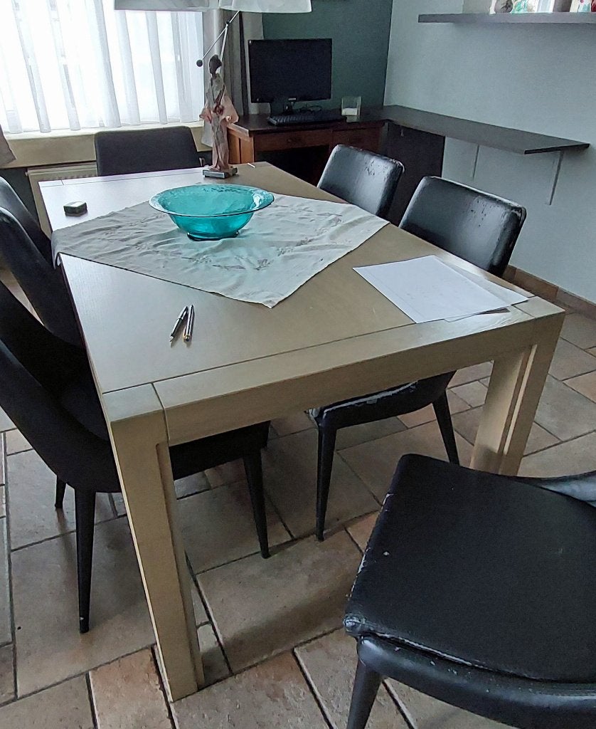 Eettafel, Huis en Inrichting, Tafels | Eettafels, Zo goed als nieuw, 150 tot 200 cm, 50 tot 100 cm, Vijf personen of meer, Rechthoekig