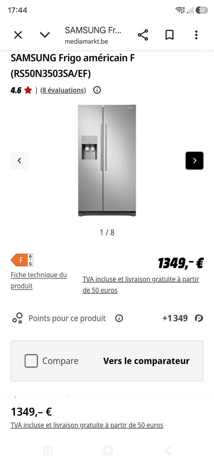 frigo américain sansumg, Electroménager, Enlèvement