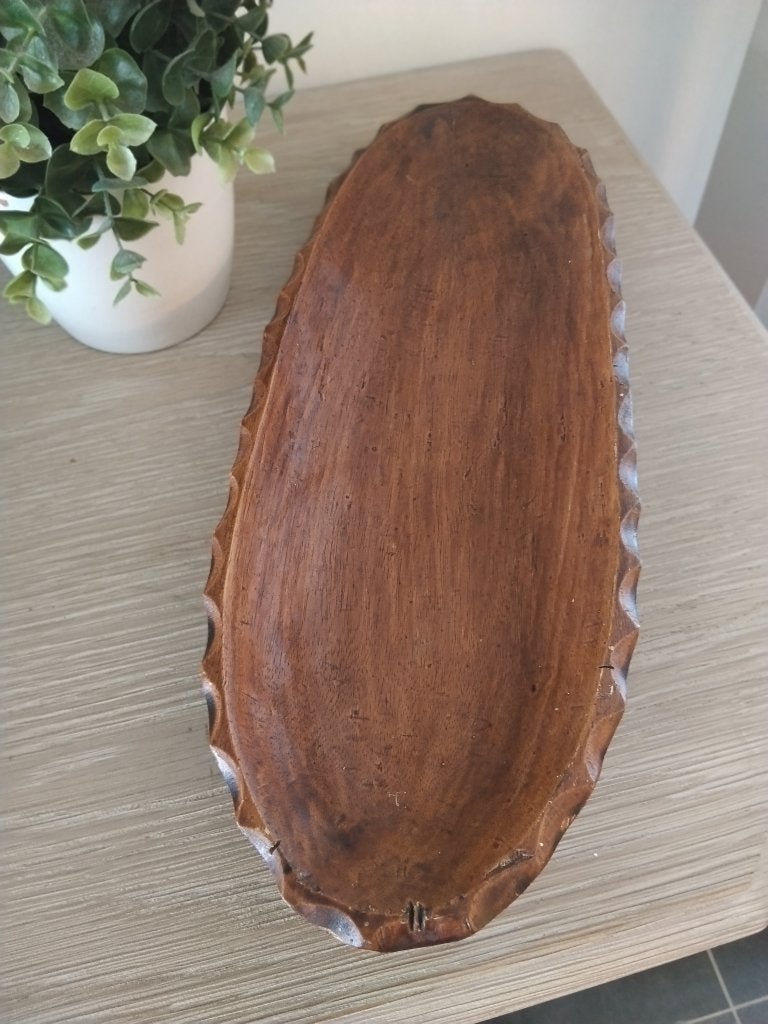 vintage houten schotel, Ophalen of Verzenden, Zo goed als nieuw, Hout, Vintage