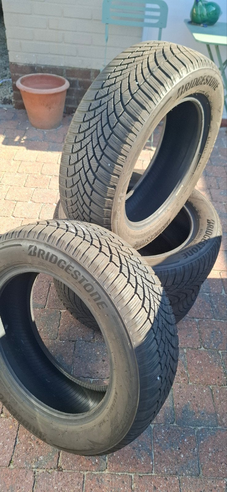 4 pneus hiver 205/60/16 96H bridgestone, Enlèvement, Pneus hiver, Pneu(s)