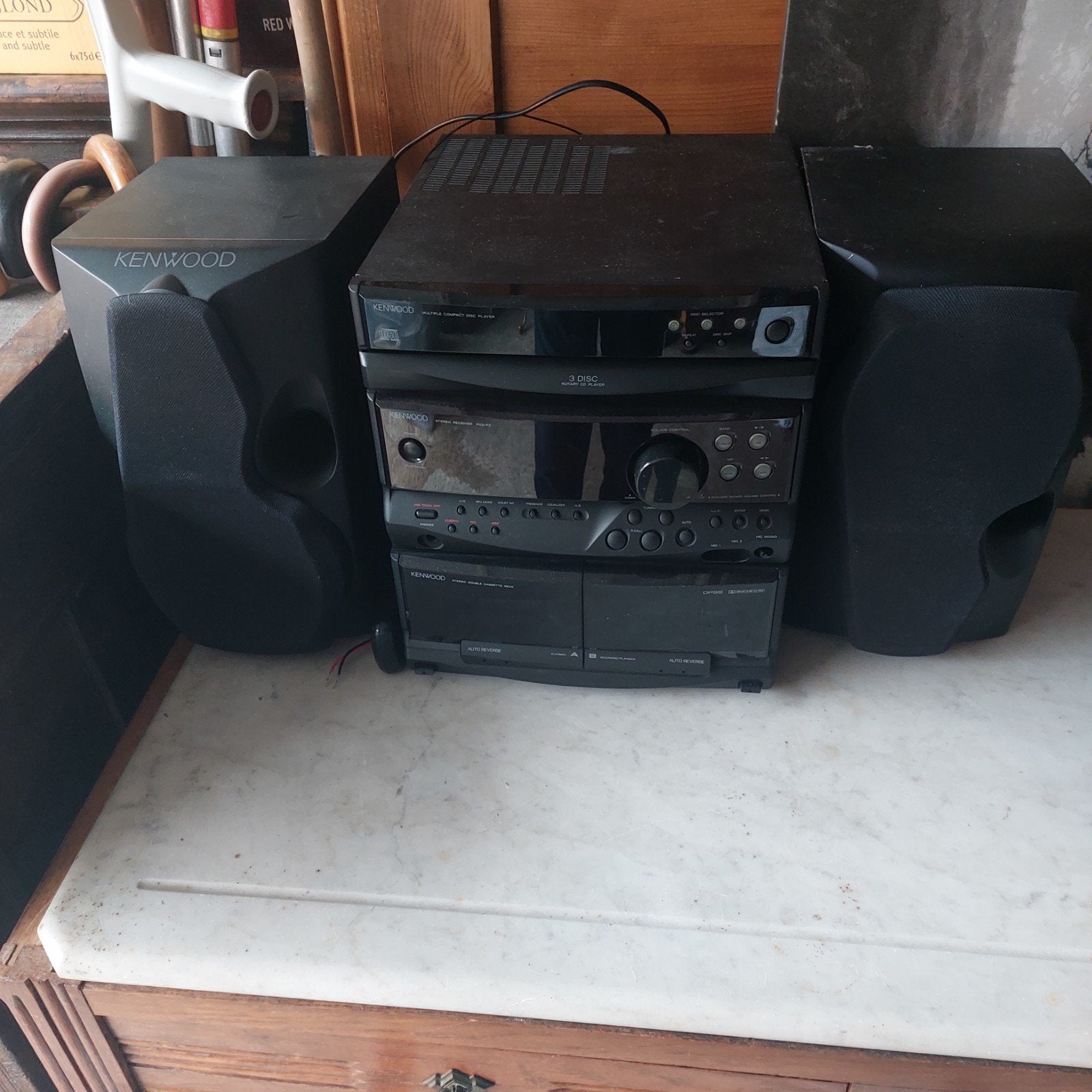 stereo Kenwood rxd f3 met afstandsbediening, Ophalen