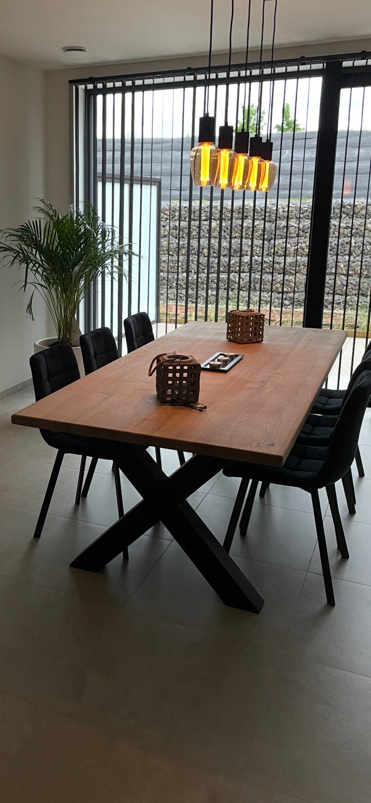 Prachtige lange tafel 400€, Huis en Inrichting, Ophalen, Zo goed als nieuw, Rond