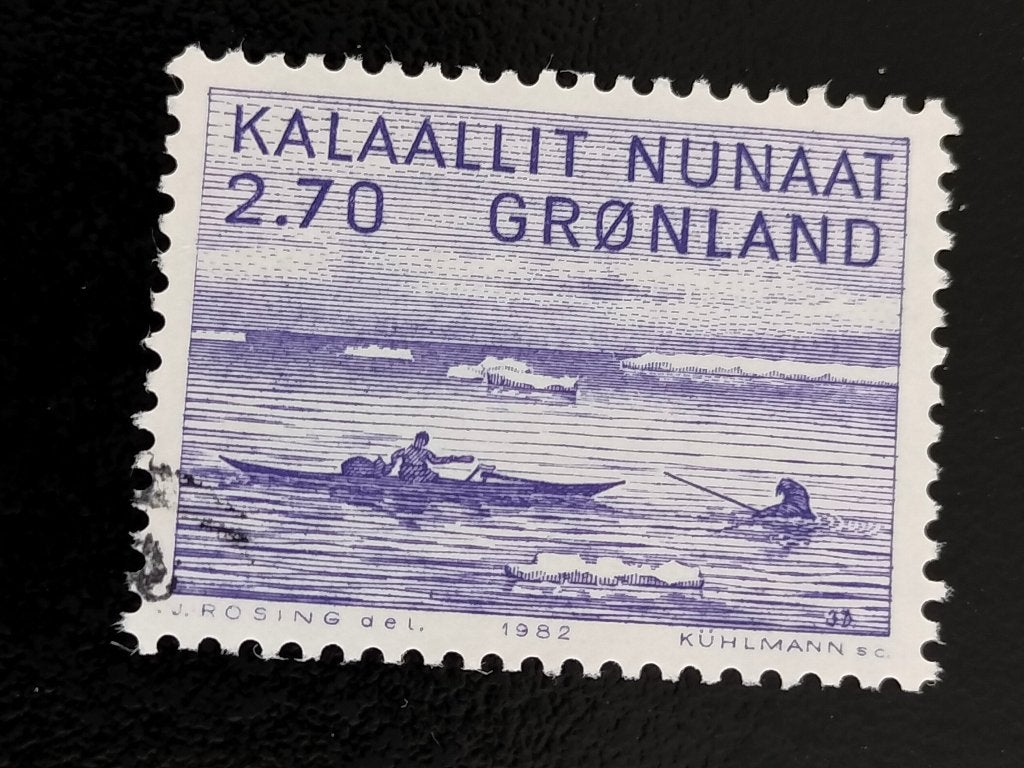 Groenland 1982 - peinture, Jacob Danielsen, morse, Envoi, Danemark, Affranchi