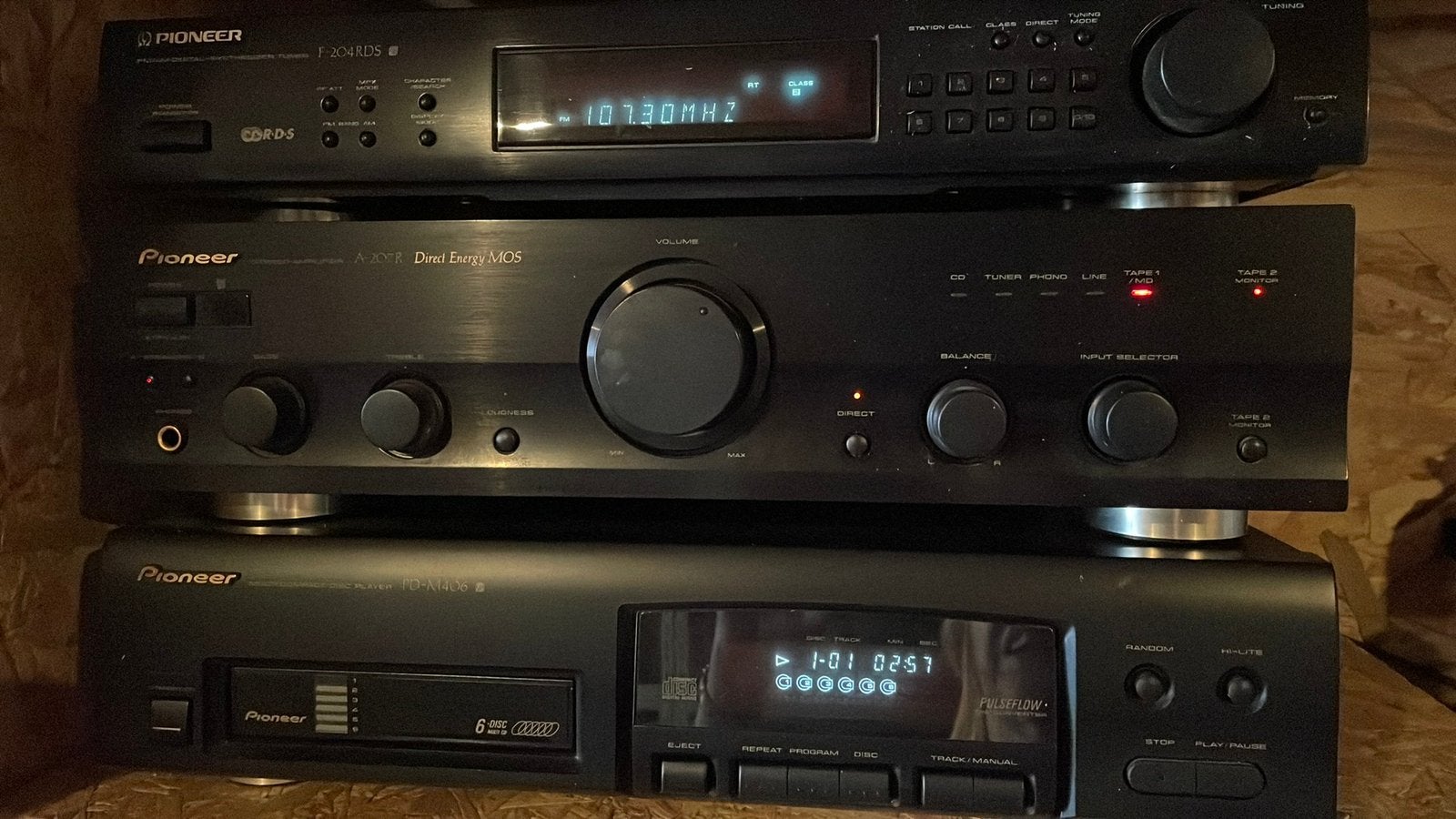 Pionier stereo installatie, TV, Hi-fi & Vidéo, Chaîne Hi-fi, Enlèvement, Composants en vrac, Lecteur CD, Pioneer