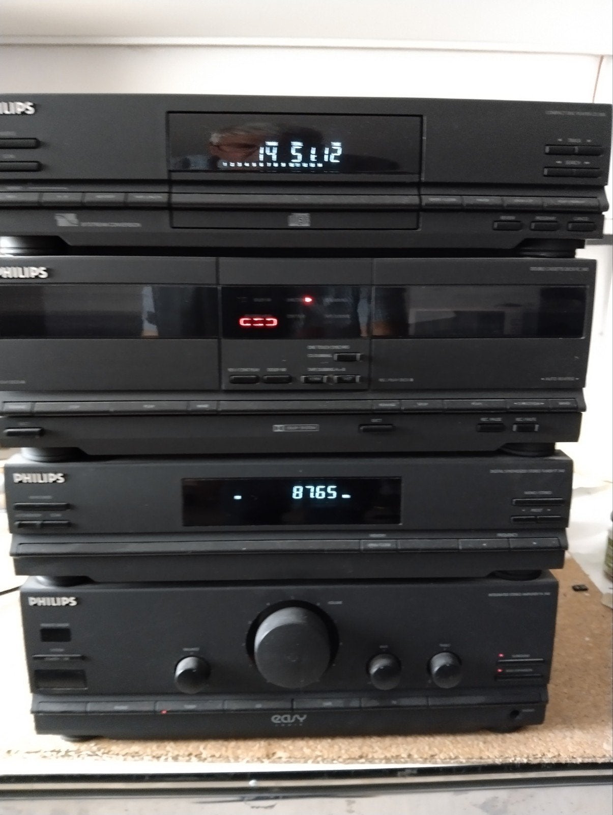 Stereo installatie gebruikt. Cd, dubbele cassette en radio, Audio, Tv en Foto, Stereoketens, Gebruikt, Losse componenten, Tuner of Radio