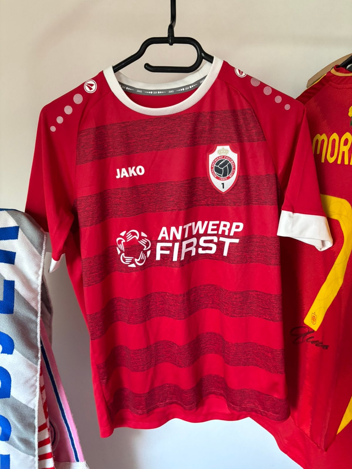 Antwerp RFC Home Shirt 22/23 – Rood/Wit Kampioensseizoen, Verzenden, Zo goed als nieuw, Voetbal, Rood