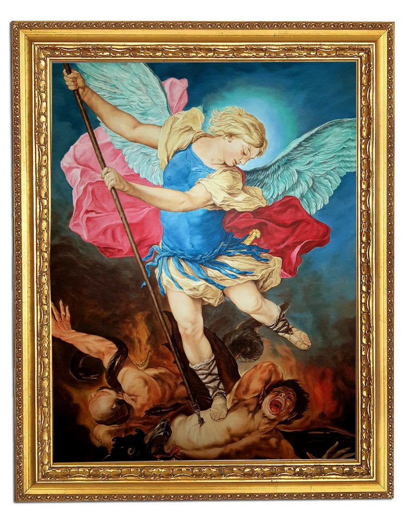 Saint Michael - Peinture, Portrait ou Personnes, Peinture acrylique, Daté, Enlèvement