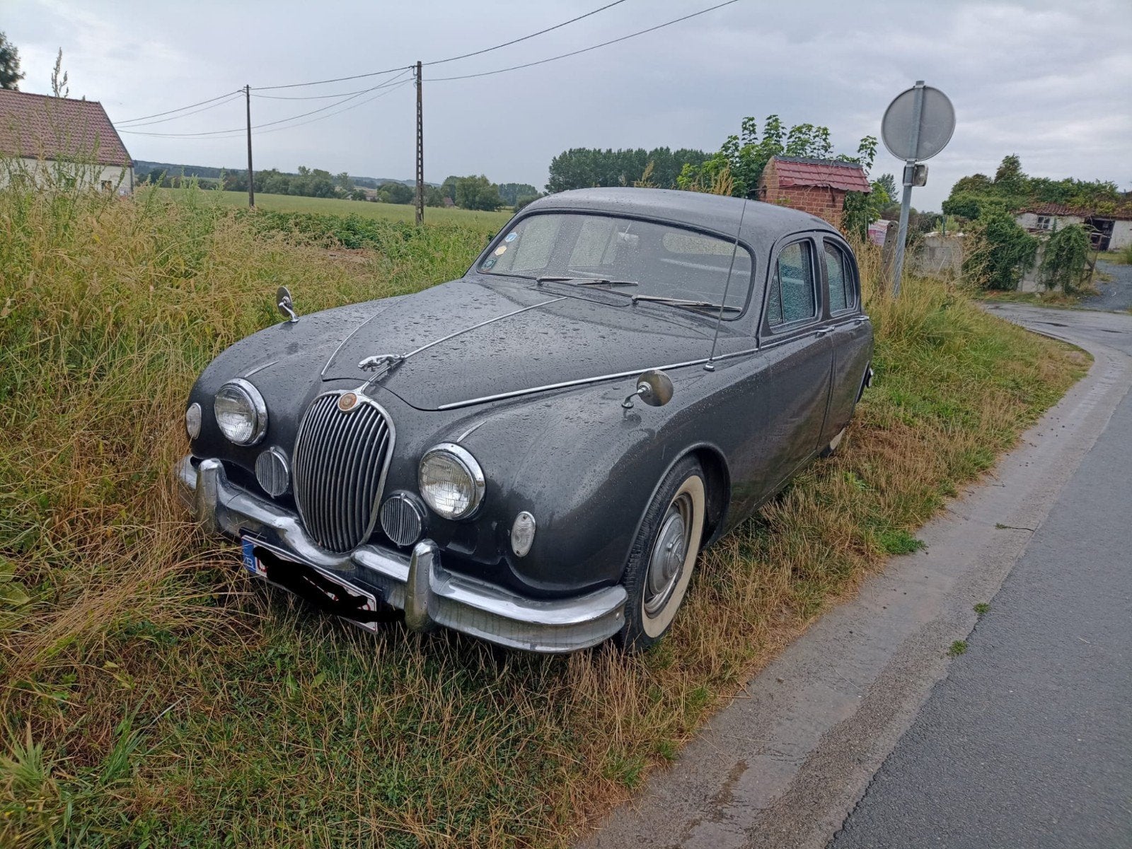 Jaguar MK 1 / 3.4 L / 1958, Autos, Argent ou Gris, Achat, 4 portes, Bleu