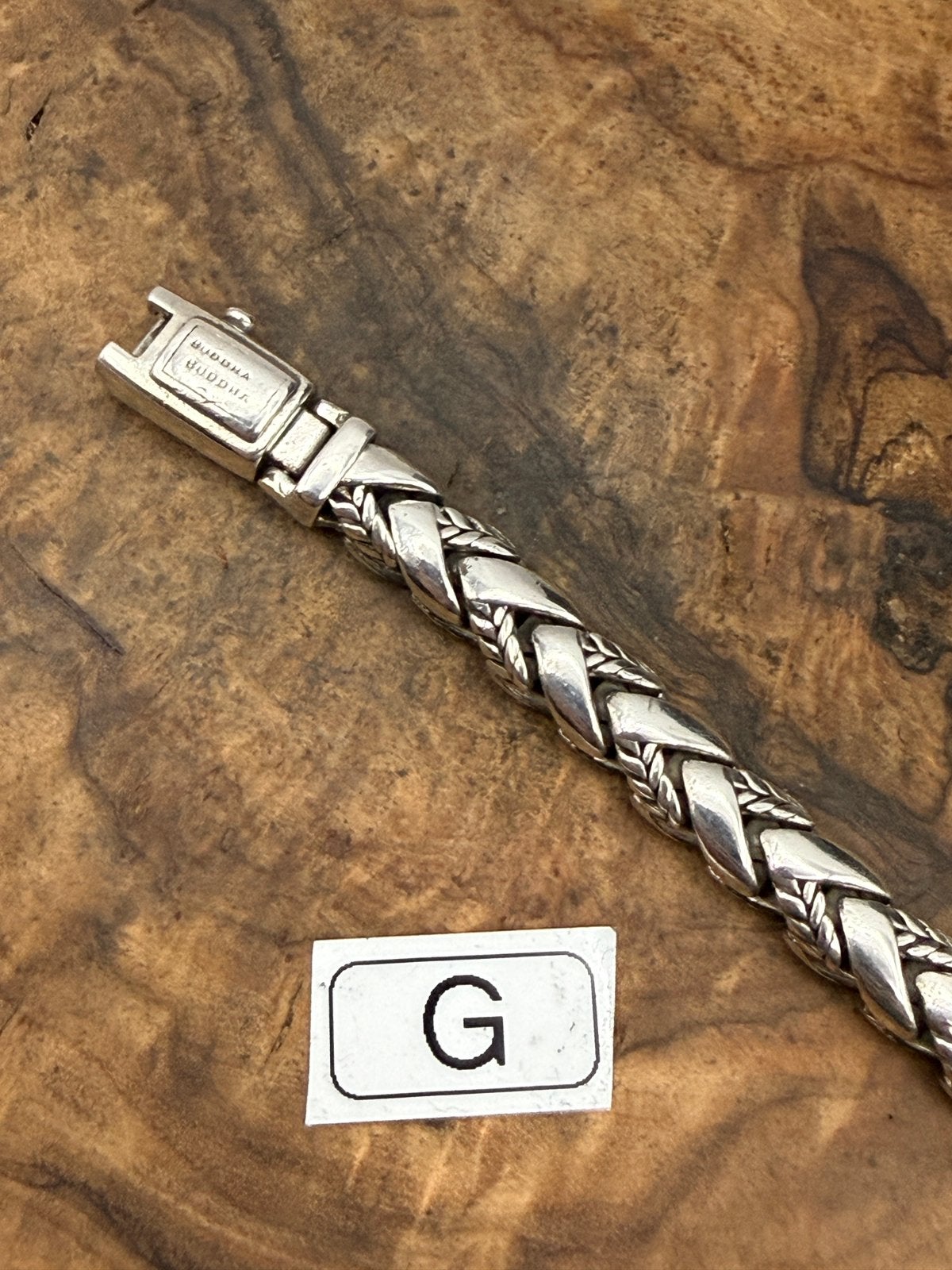 «GEORGE TEXTURE» 25cm• Taille: G «POLISHED», Bijoux, Sacs & Beauté, Enlèvement ou Envoi, Comme neuf, Argent, Argent