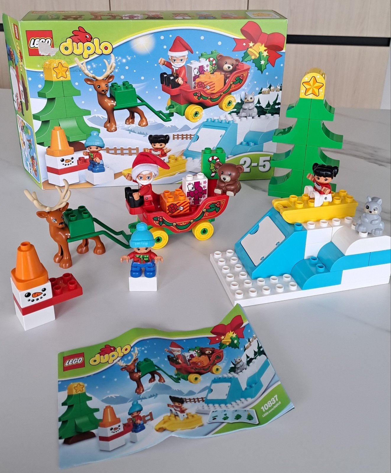 LEGO DUPLO 10837 Kerstman met slee - volledig + doos, Kinderen en Baby's, Ophalen of Verzenden, Compleet, Duplo