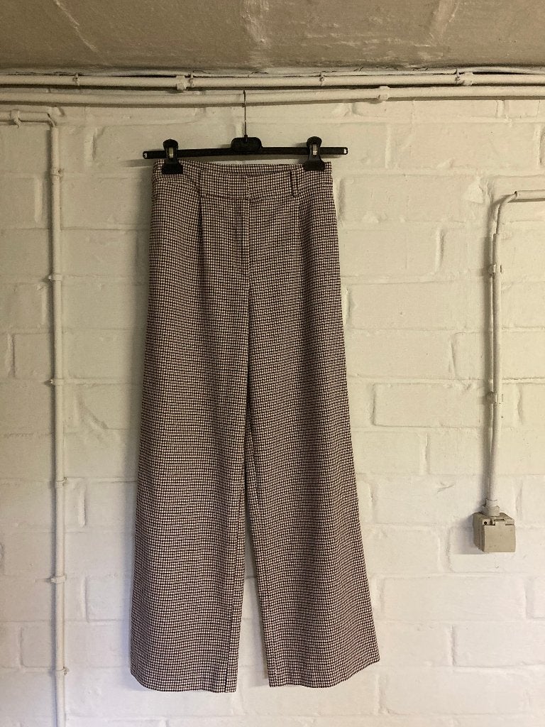 Bruin, zwart en beige geruite lange broek, Groggy, 16 jaar, Broek, Meisje, Groggy, Ophalen of Verzenden